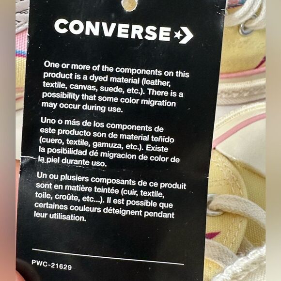 Converse Golf Le Fleur x Chuck 70 High Flame Pastel Yellow M 8.5 / W 10.5 - Picture 9 of 9